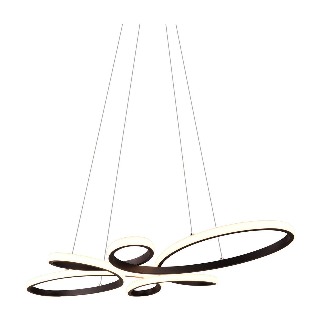 Fly LED Tube Chandelier – Matt Black