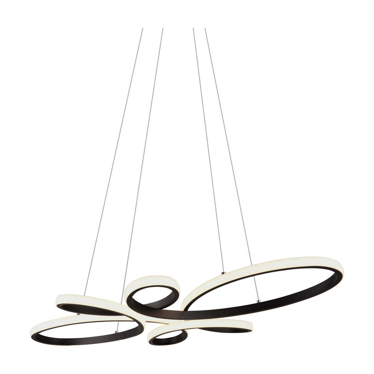Fly LED Tube Chandelier – Matt Black