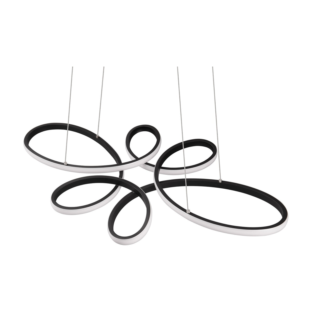 Fly LED Tube Chandelier – Matt Black