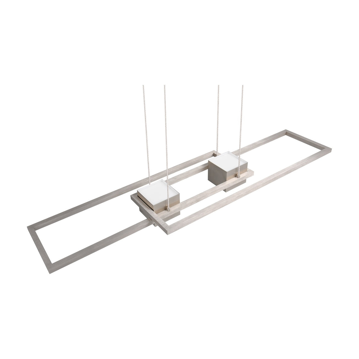 Albany 2 Light LED Up Down Chandelier – Satin Nickel