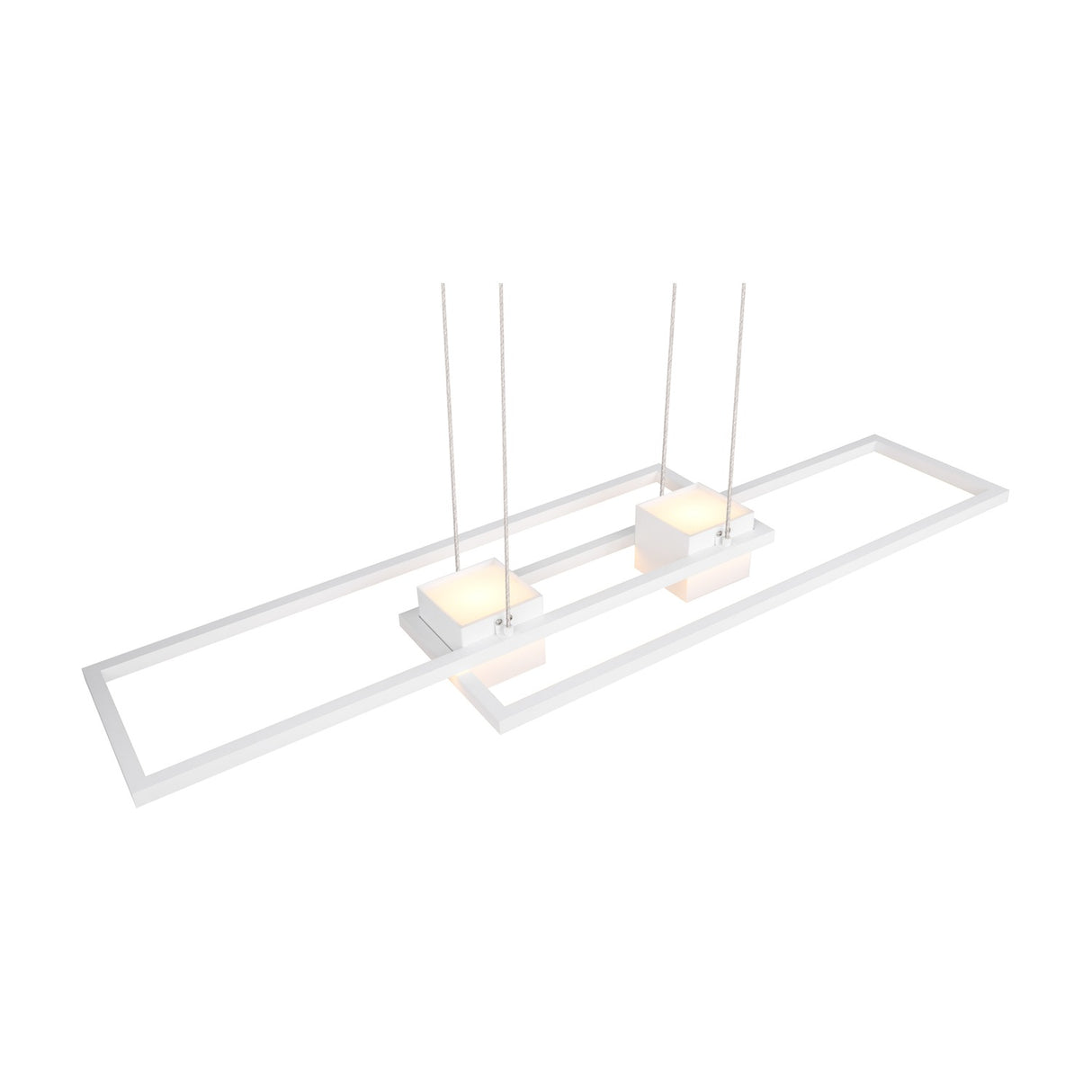 Albany 2 Light LED Up Down Chandelier – Matt White