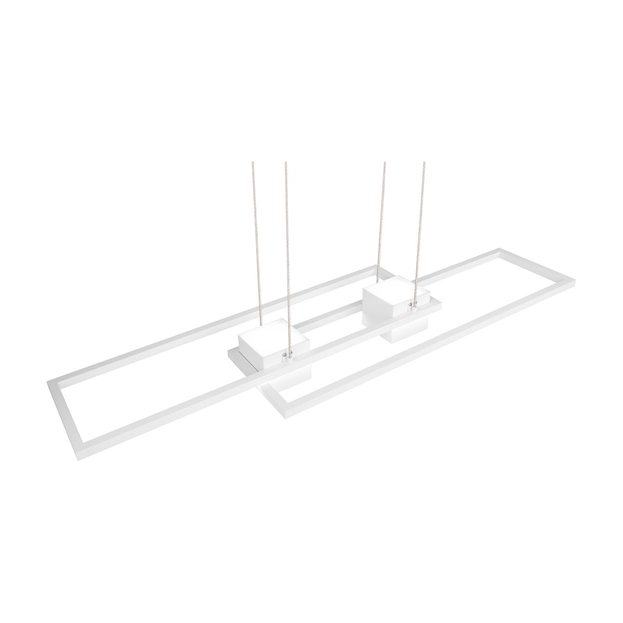 Albany 2 Light LED Up Down Chandelier – Matt White