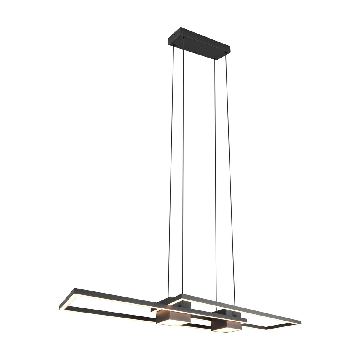 Albany 2 Light LED Up Down Chandelier – Matt Black