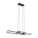 Albany 2 Light LED Up Down Chandelier – Matt Black