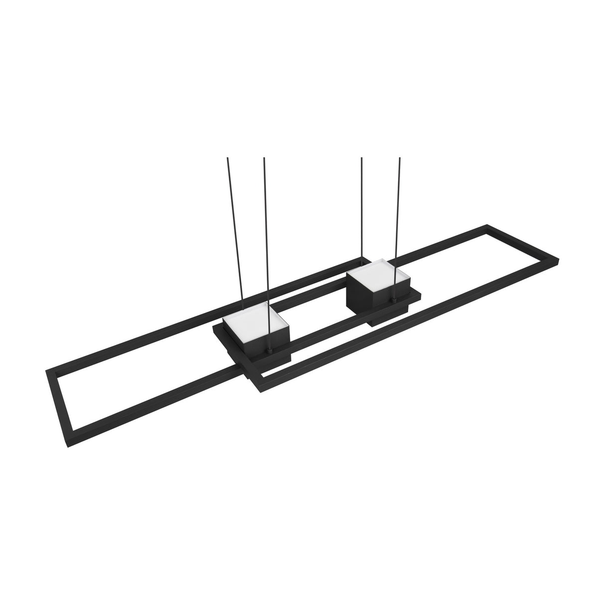 Albany 2 Light LED Up Down Chandelier – Matt Black
