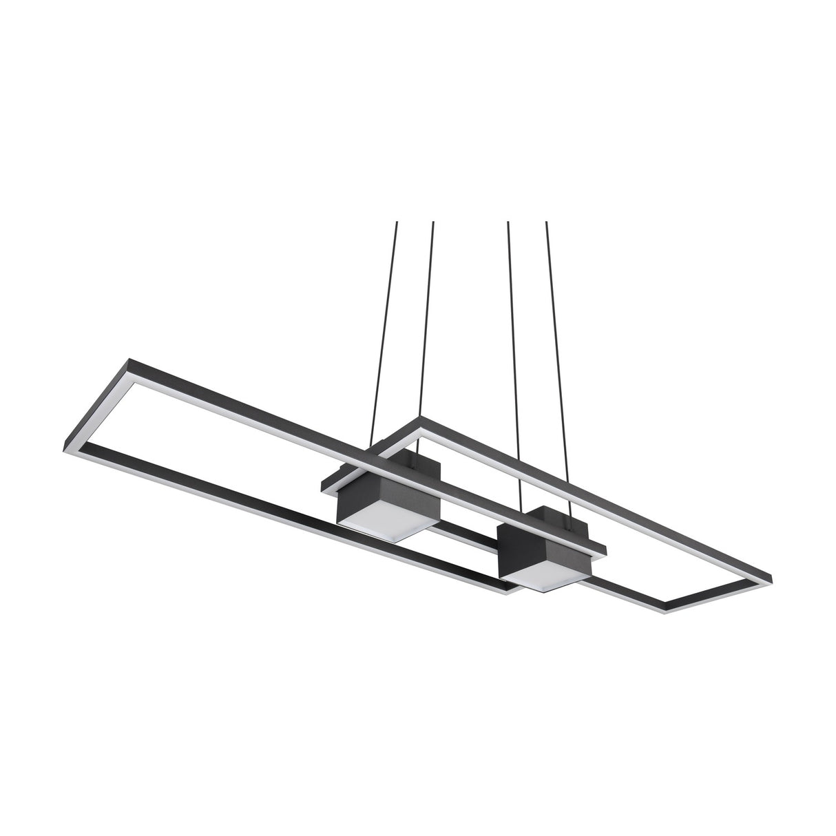 Albany 2 Light LED Up Down Chandelier – Matt Black