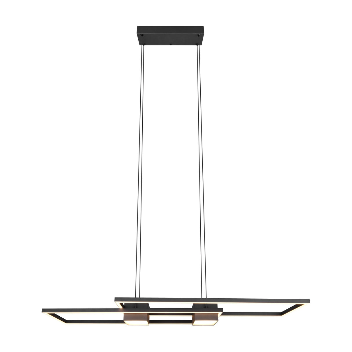 Albany 2 Light LED Up Down Chandelier – Matt Black