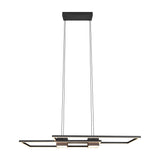 Albany 2 Light LED Up Down Chandelier – Matt Black