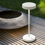 Toffee Outdoor Table Lamp - Rust Brown in situ