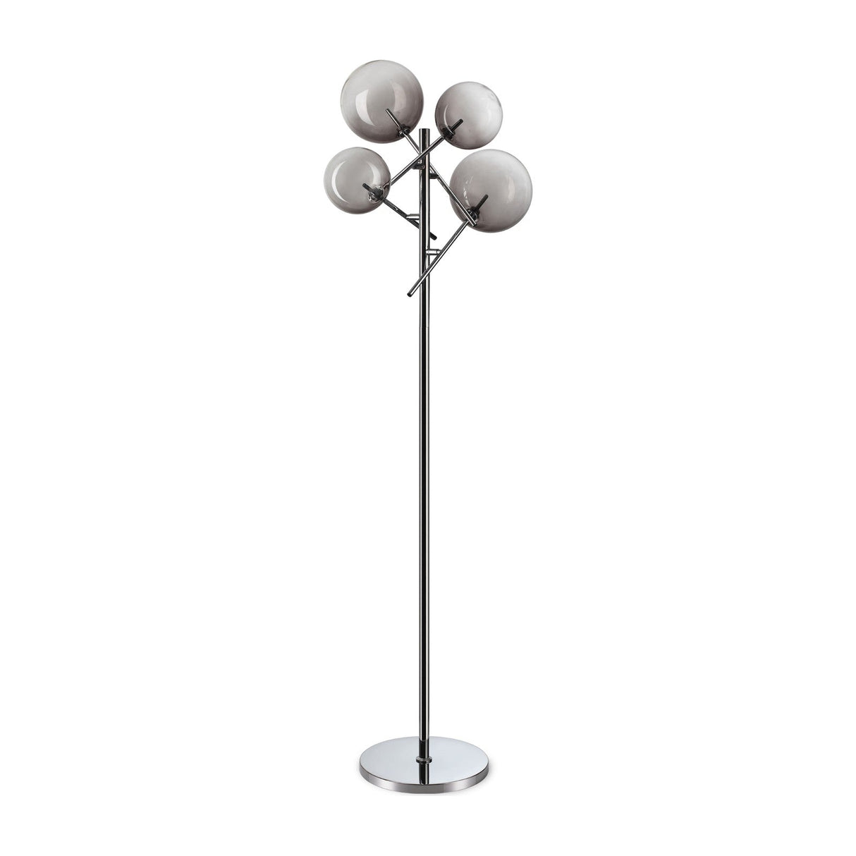 Equinoxe Floor Lamp - Chrome & Smoky Glass