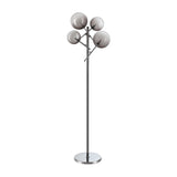Equinoxe Floor Lamp - Chrome & Smoky Glass
