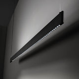 Steel Linear Pendant Light Accent - Black in situ