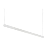 Steel Linear Pendant Light Wide - White