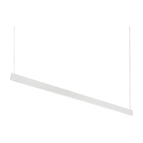 Steel Linear Pendant Light Wide - White