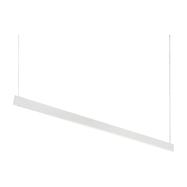 Steel Linear Pendant Light Wide - White