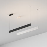 Steel Linear Pendant Light Accent - White in situ