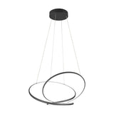 Darvin LED Ring 84cm Chandelier – Matt Black