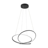 Darvin LED Ring 84cm Chandelier – Matt Black