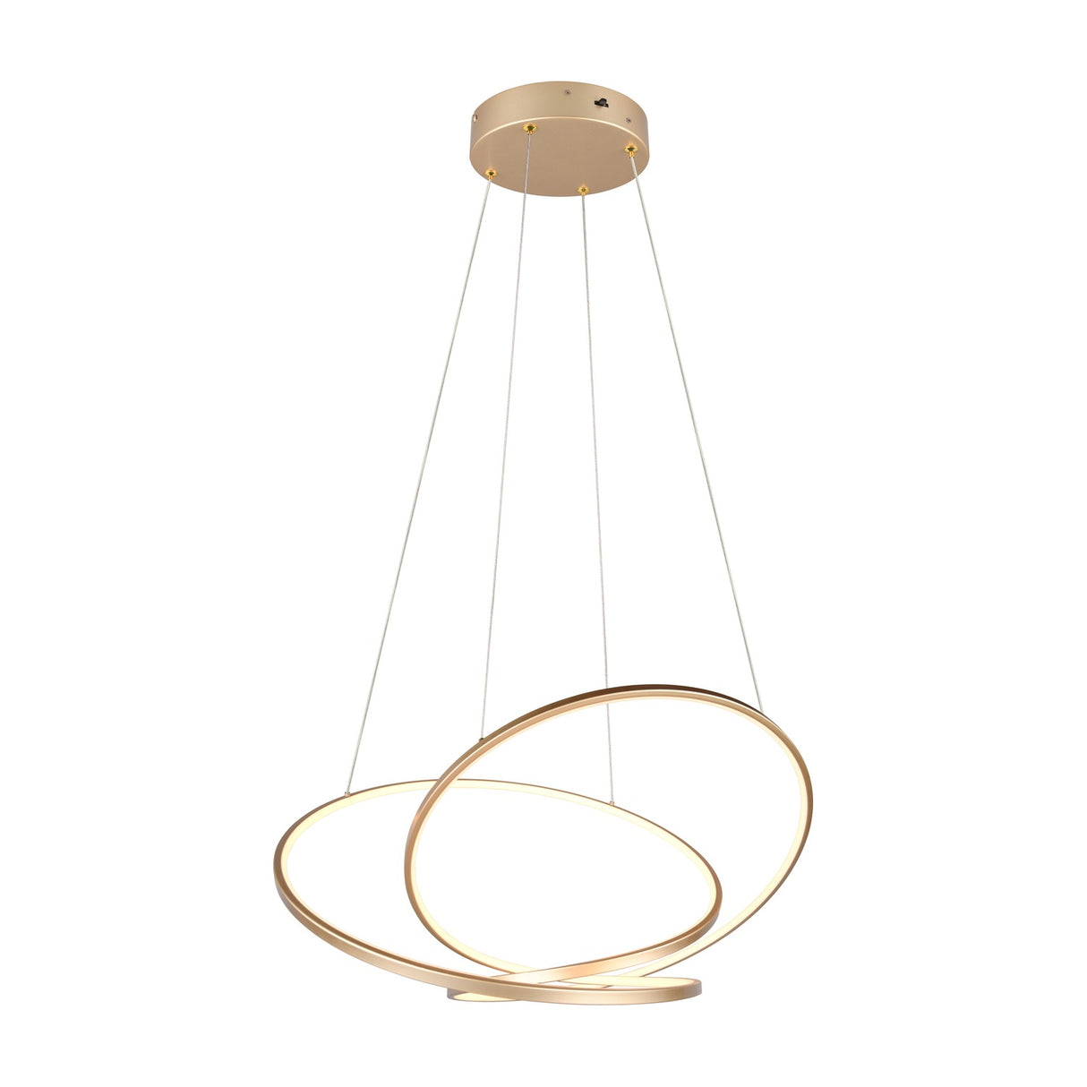 Darvin LED Spiral Chandelier – Gold