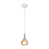 Aldea Glass Amber Pendant – Matt White