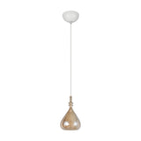 Aldea Glass Amber Pendant – Matt White