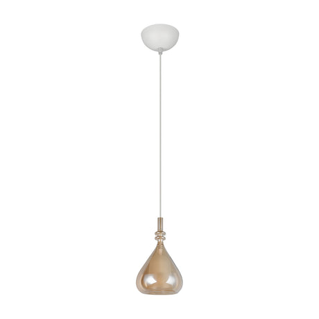 Aldea Glass Amber Pendant – Matt White