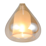 Aldea Glass Amber Pendant – Matt White