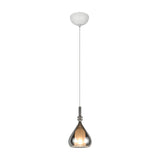 Aldea Glass Chrome Pendant – Matt White