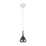 Aldea Glass Chrome Pendant – Matt White