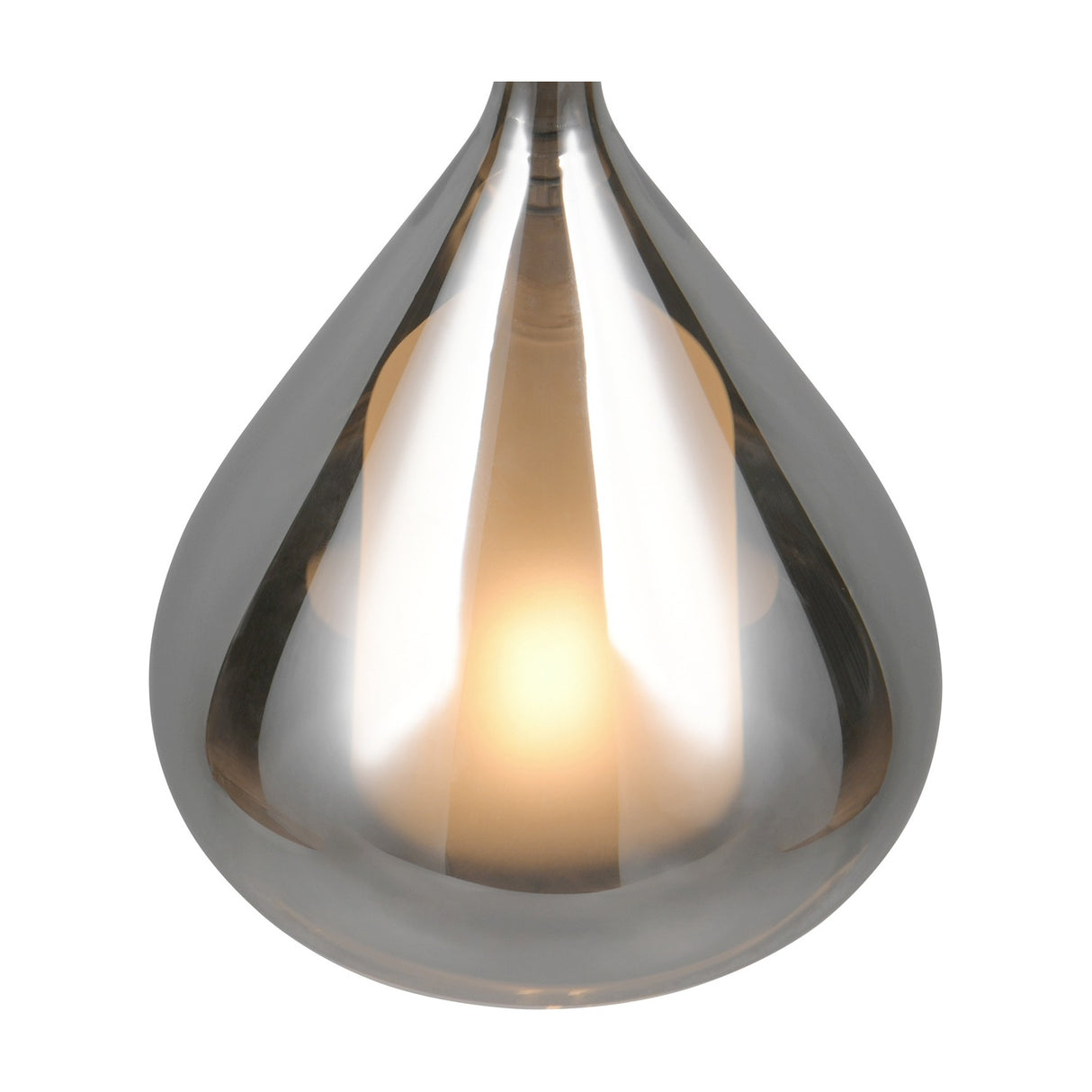 Aldea Glass Chrome Pendant – Matt White