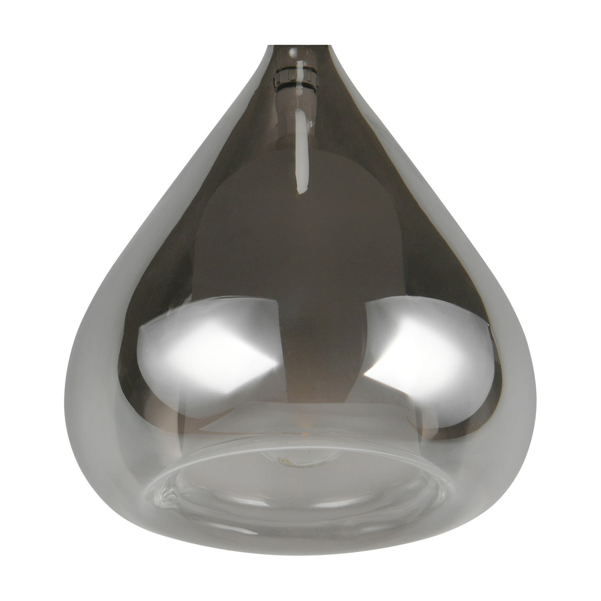 Aldea Glass Chrome Pendant – Matt White