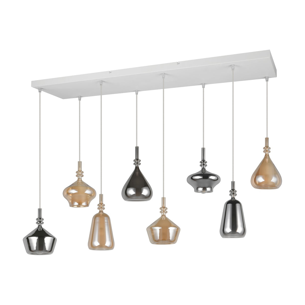 Aldea 8 Light Linear Chandelier – Matt White