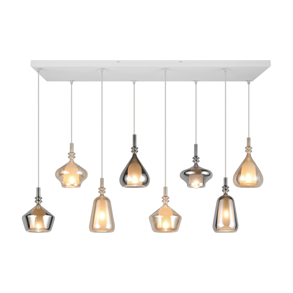 Aldea 8 Light Linear Chandelier – Matt White