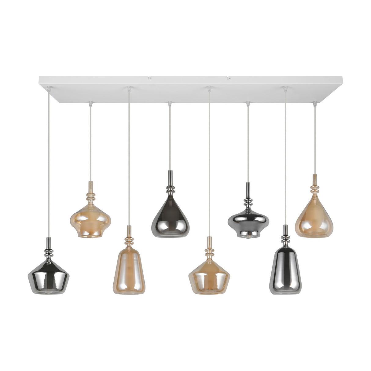 Aldea 8 Light Linear Chandelier – Matt White