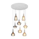 Aldea 8 Light Glass Chandelier – Matt White