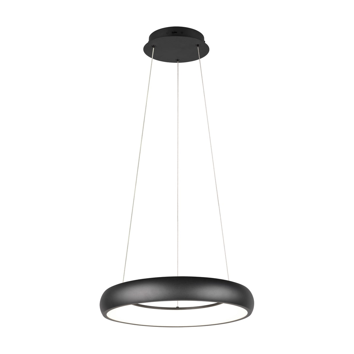 Cardona LED Ring 46cm Chandelier – Matt Black