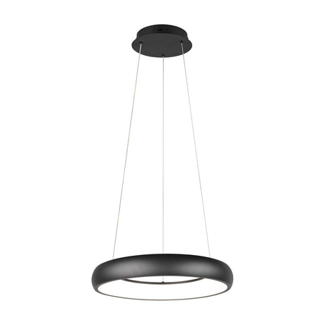 Cardona LED Ring 46cm Chandelier – Matt Black