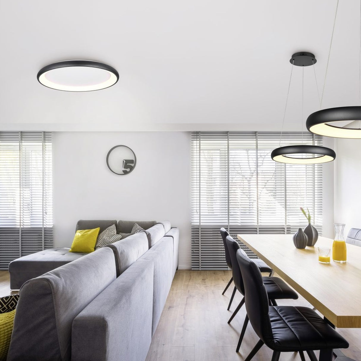 Cardona LED Ring 62cm Chandelier – Matt Black
