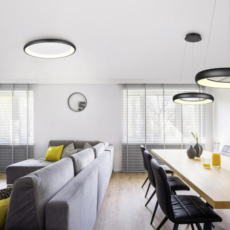 Cardona LED Ring 62cm Chandelier – Matt Black