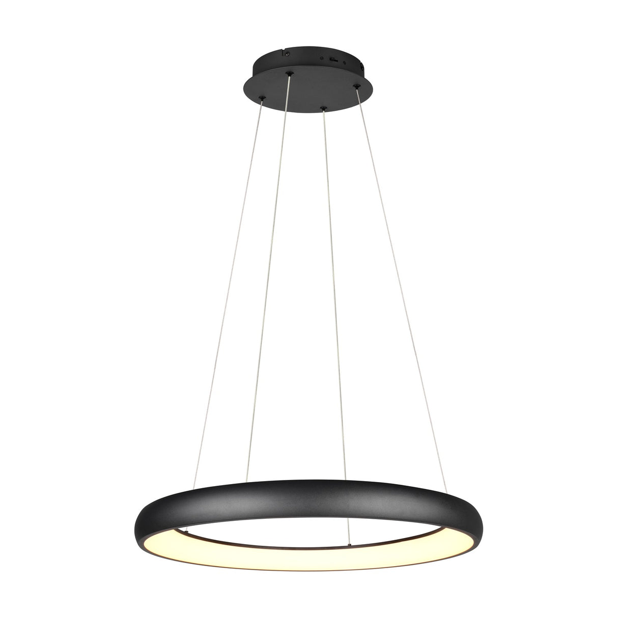 Cardona LED Ring 75cm Chandelier – Matt Black
