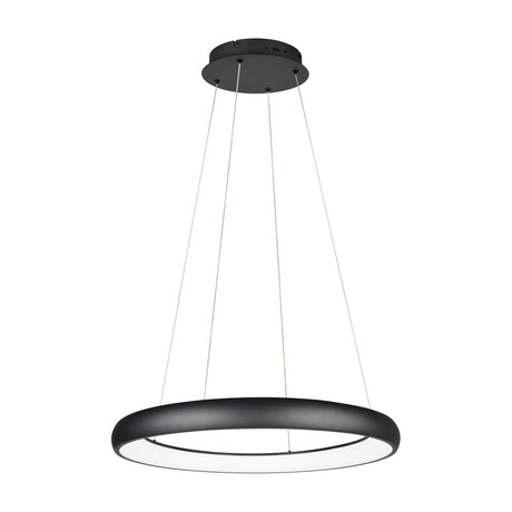 Cardona LED Ring 75cm Chandelier – Matt Black