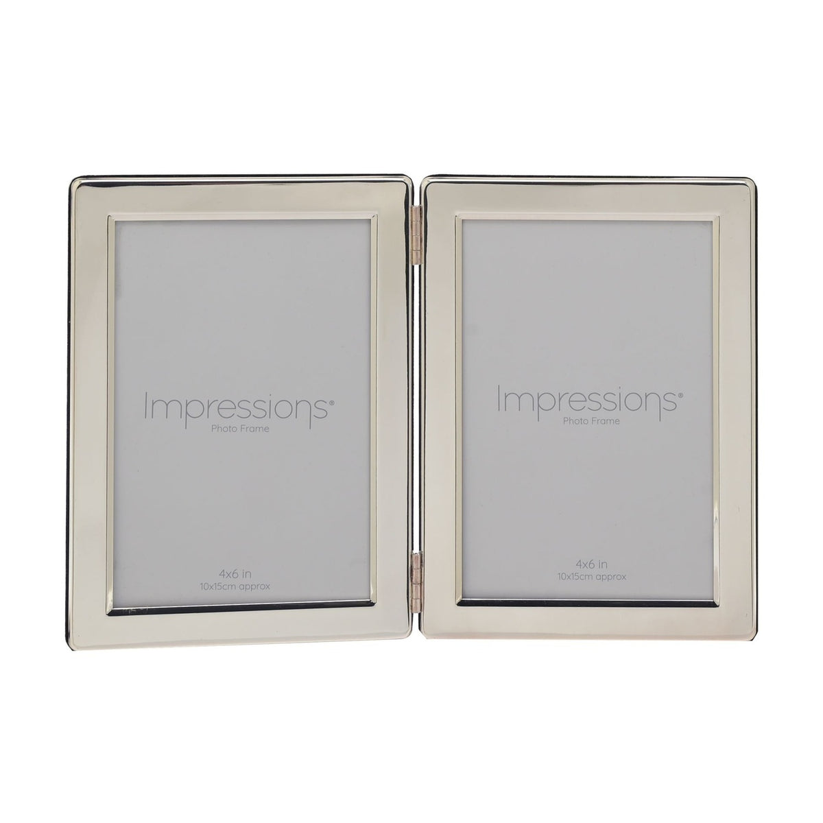 Silverplated Double Hinged Photo Frame 6 x 4in - Silver