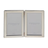 Silverplated Double Hinged Photo Frame 6 x 4in - Silver