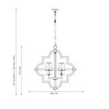 Zanetta Nickel Four Shade Pendant Light - 68cm