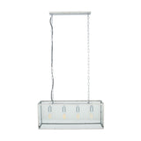 Llewellyn Silver Metal & Glass 4 Bulb Pendant Light - 82cm