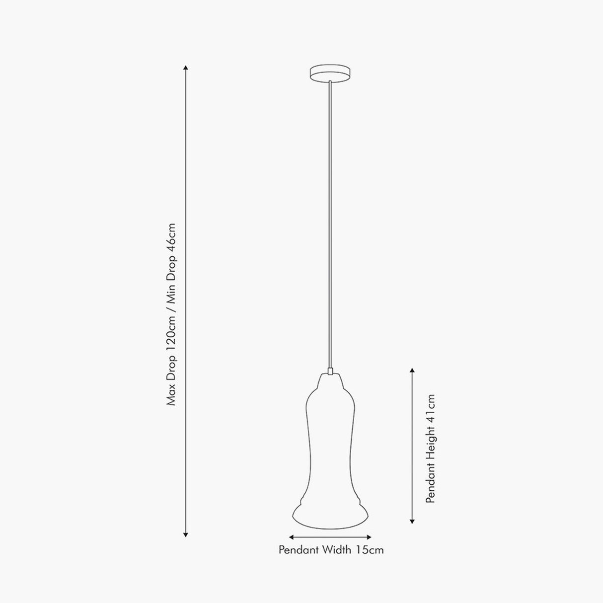 Dita Clear Organic Glass & Red Tassel Pendant Light - 15cm