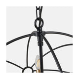 Luna Matt Black & Brushed Gold Iron Sputnik Pendant Light - 60cm