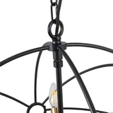 Luna Matt Black & Brushed Gold Iron Sputnik Pendant Light - 60cm