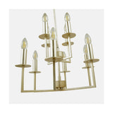 Giry Antique Silver Leaf Metal Multii Arm Chandelier Pendant Light