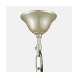 Giry Antique Silver Leaf Metal Multii Arm Chandelier Pendant Light